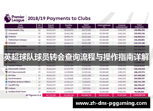 英超球队球员转会查询流程与操作指南详解